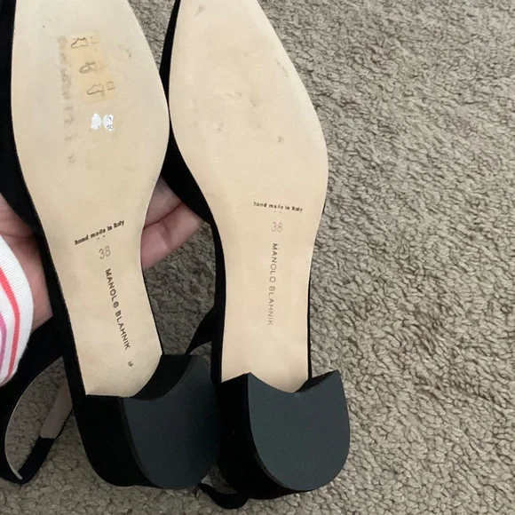Manolo Blahnik Aspro Suede Block-Heel Slingback Pump - Picture 7 of 10